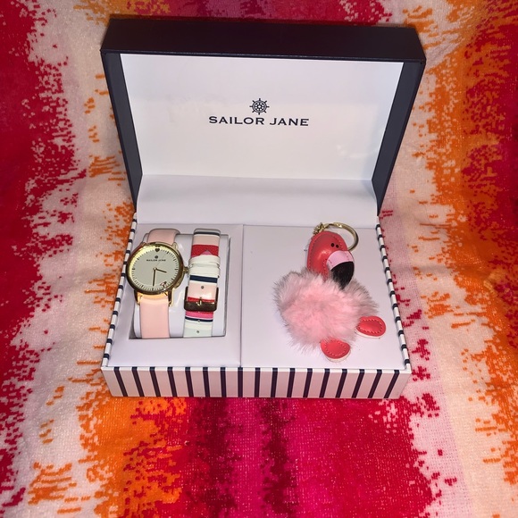 New Sailor Jane watch set with 2 bands & key chain - Picture 2 of 4